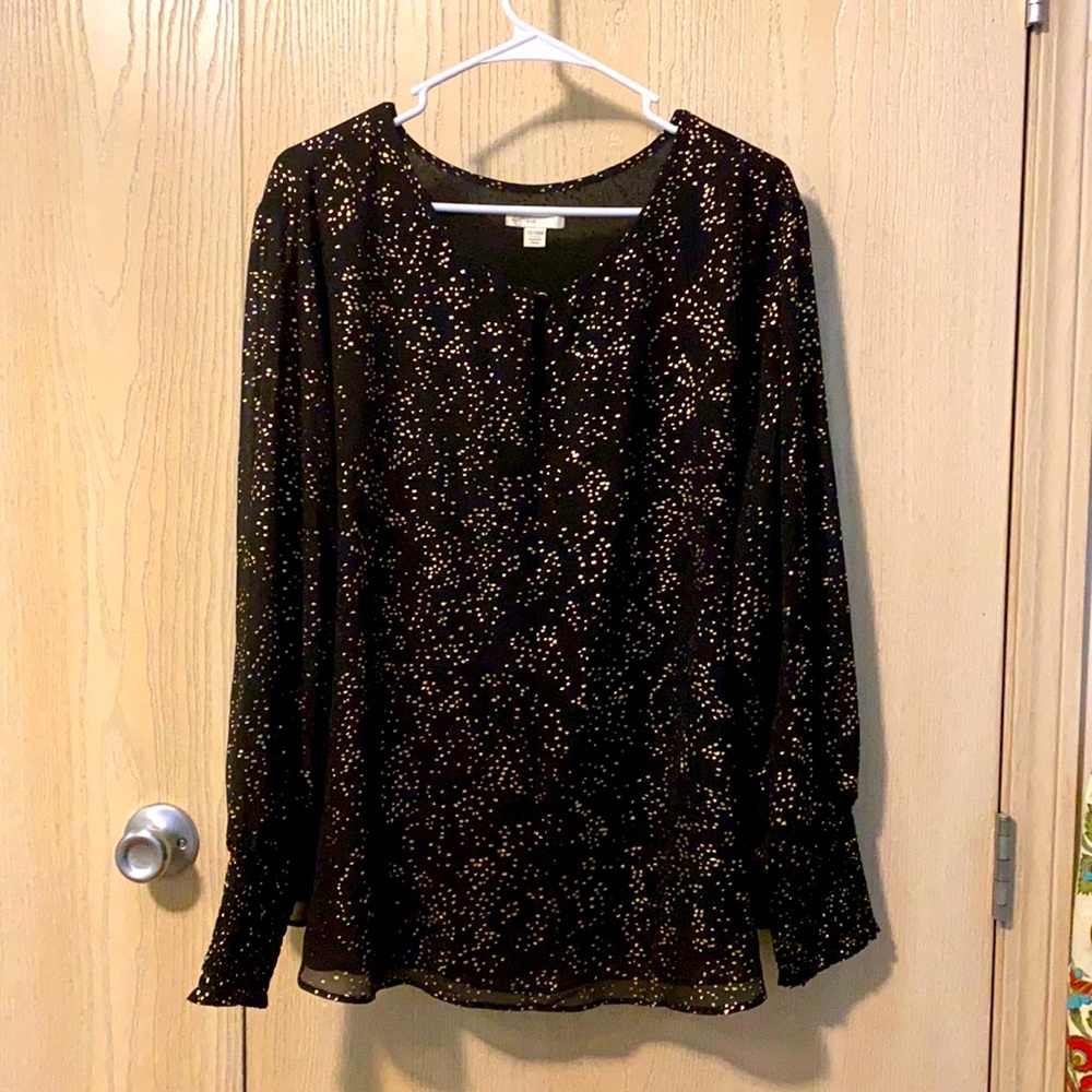 Women’s Black and Gold Sparkle top 22/24